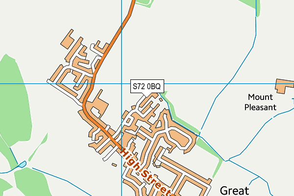 S72 0BQ map - OS VectorMap District (Ordnance Survey)