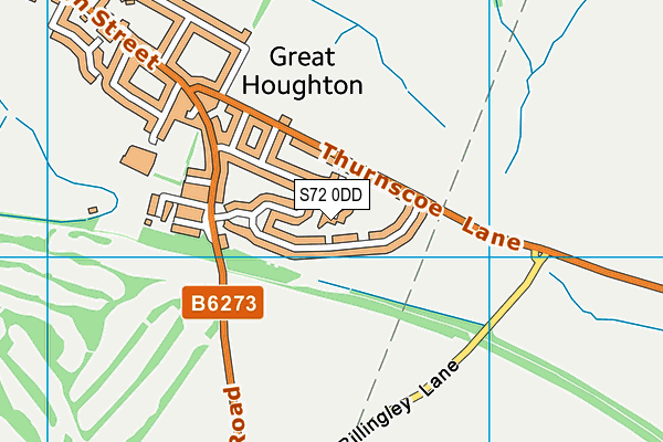 S72 0DD map - OS VectorMap District (Ordnance Survey)