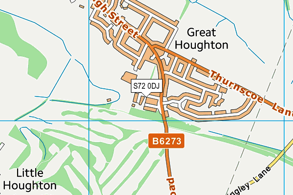 S72 0DJ map - OS VectorMap District (Ordnance Survey)