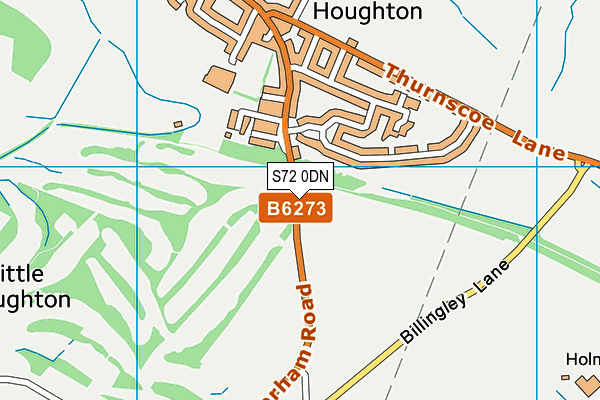 S72 0DN map - OS VectorMap District (Ordnance Survey)