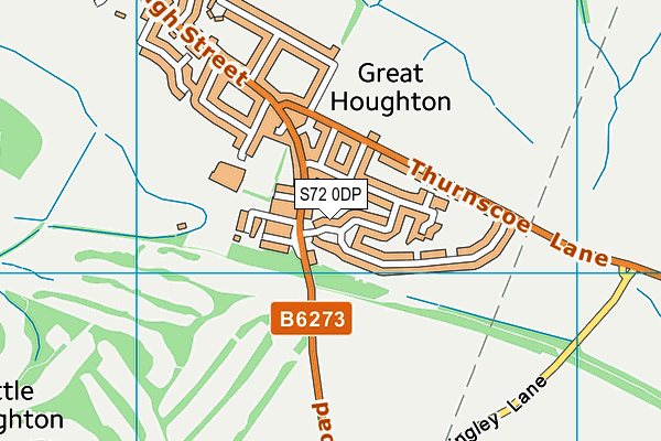 S72 0DP map - OS VectorMap District (Ordnance Survey)