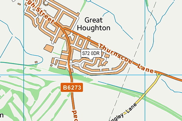 S72 0DR map - OS VectorMap District (Ordnance Survey)