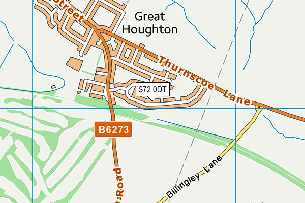 S72 0DT map - OS VectorMap District (Ordnance Survey)