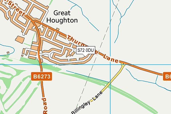 S72 0DU map - OS VectorMap District (Ordnance Survey)