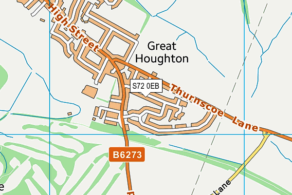 S72 0EB map - OS VectorMap District (Ordnance Survey)