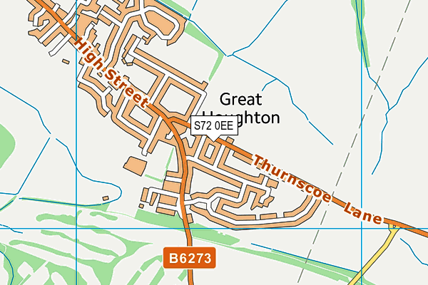 S72 0EE map - OS VectorMap District (Ordnance Survey)