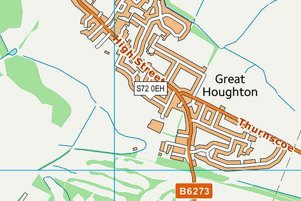 S72 0EH map - OS VectorMap District (Ordnance Survey)