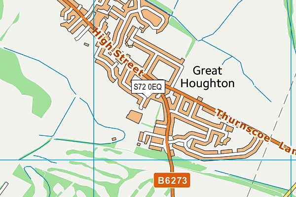 Sandhill Primary School map (S72 0EQ) - OS VectorMap District (Ordnance Survey)