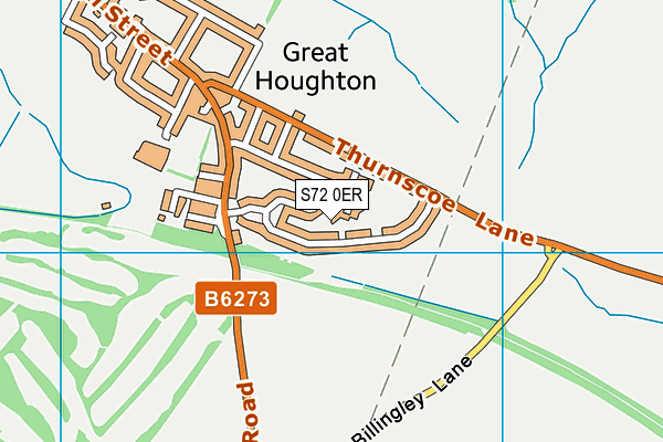 S72 0ER map - OS VectorMap District (Ordnance Survey)