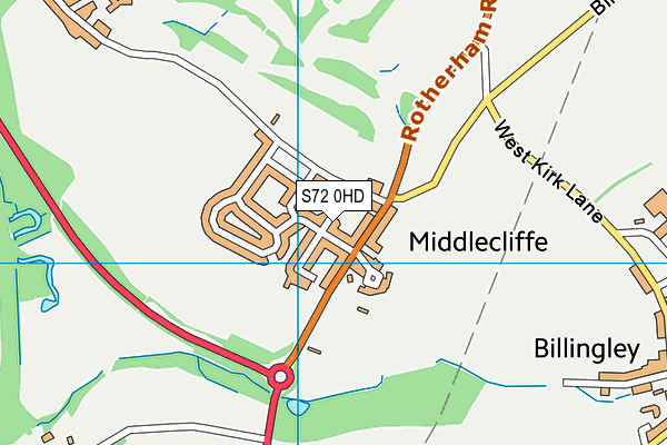 S72 0HD map - OS VectorMap District (Ordnance Survey)