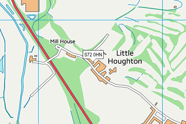 S72 0HN map - OS VectorMap District (Ordnance Survey)