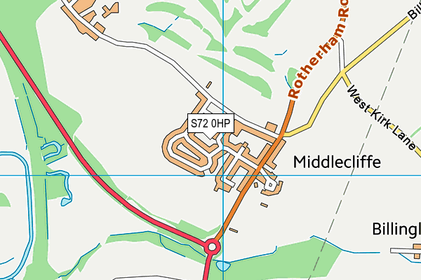 S72 0HP map - OS VectorMap District (Ordnance Survey)