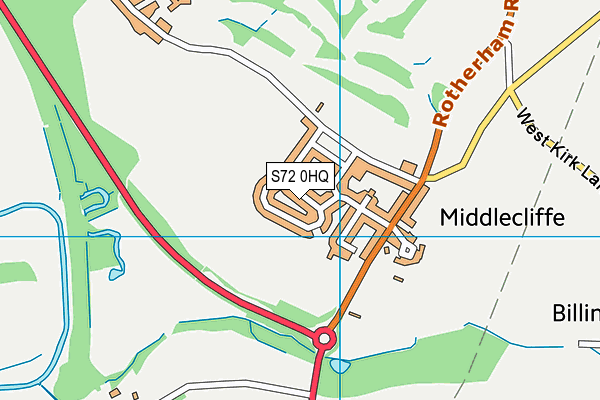 S72 0HQ map - OS VectorMap District (Ordnance Survey)