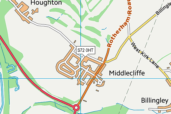 S72 0HT map - OS VectorMap District (Ordnance Survey)