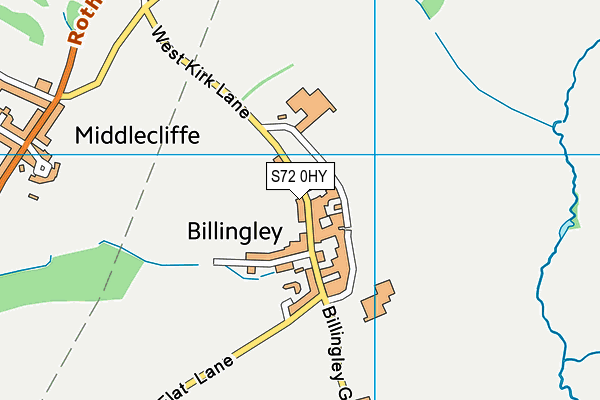 S72 0HY map - OS VectorMap District (Ordnance Survey)