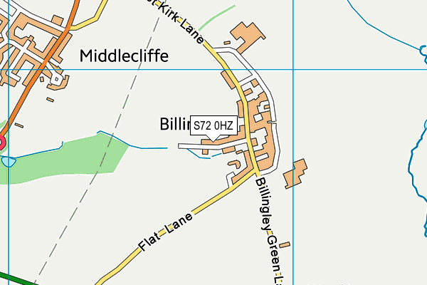 S72 0HZ map - OS VectorMap District (Ordnance Survey)