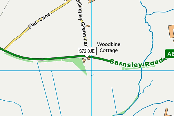 S72 0JE map - OS VectorMap District (Ordnance Survey)