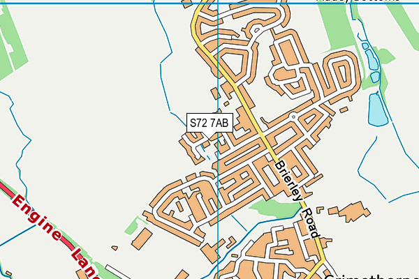 S72 7AB map - OS VectorMap District (Ordnance Survey)