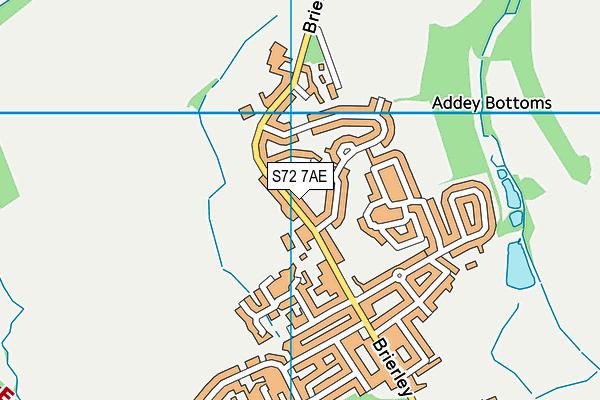 S72 7AE map - OS VectorMap District (Ordnance Survey)