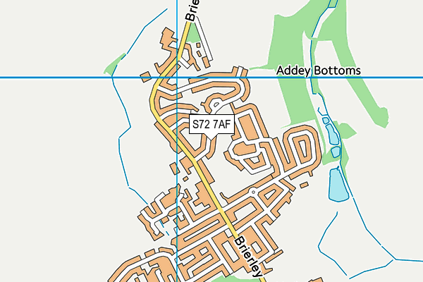 S72 7AF map - OS VectorMap District (Ordnance Survey)