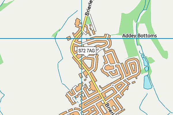 S72 7AG map - OS VectorMap District (Ordnance Survey)