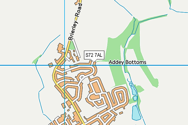 S72 7AL map - OS VectorMap District (Ordnance Survey)