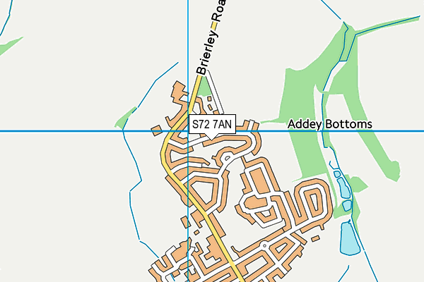 S72 7AN map - OS VectorMap District (Ordnance Survey)