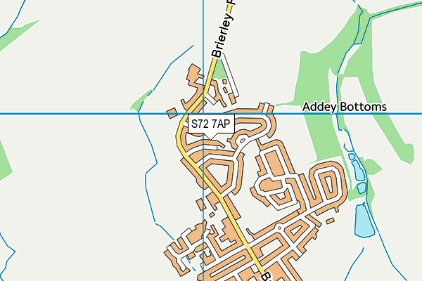 S72 7AP map - OS VectorMap District (Ordnance Survey)
