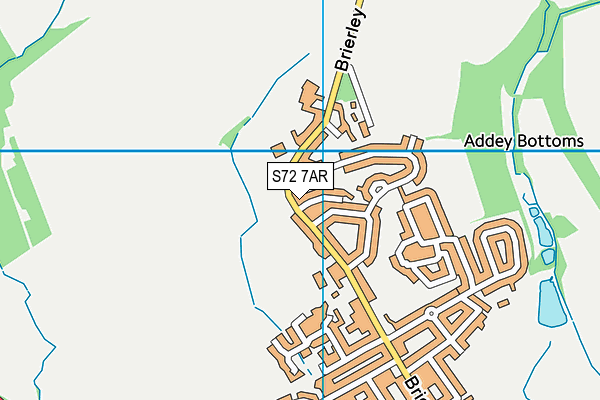 S72 7AR map - OS VectorMap District (Ordnance Survey)