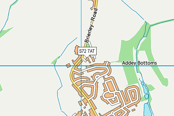 S72 7AT map - OS VectorMap District (Ordnance Survey)