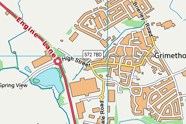 S72 7BD map - OS VectorMap District (Ordnance Survey)
