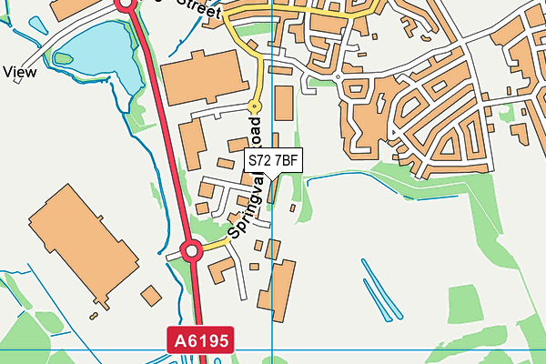 S72 7BF map - OS VectorMap District (Ordnance Survey)