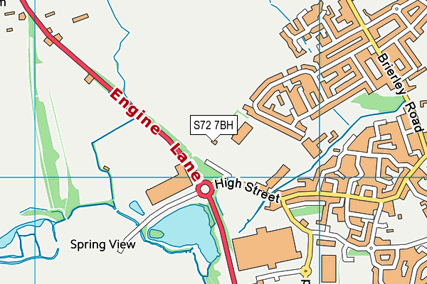 Milefield Primary School map (S72 7BH) - OS VectorMap District (Ordnance Survey)