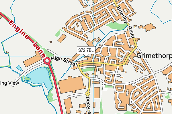 S72 7BL map - OS VectorMap District (Ordnance Survey)