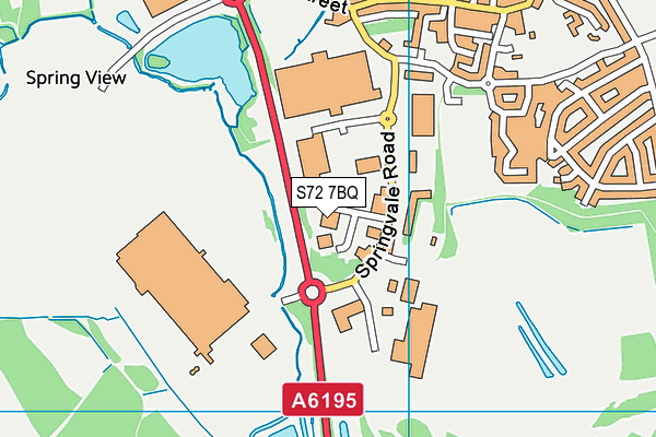 S72 7BQ map - OS VectorMap District (Ordnance Survey)