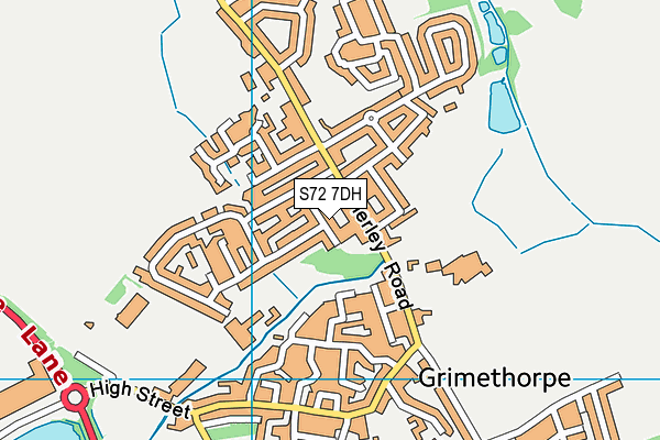 S72 7DH map - OS VectorMap District (Ordnance Survey)