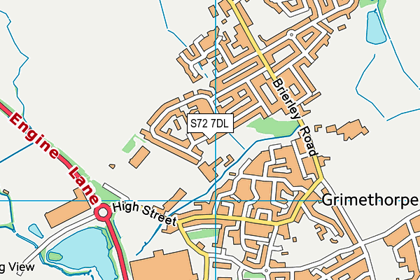 S72 7DL map - OS VectorMap District (Ordnance Survey)