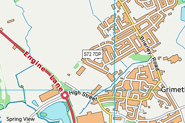 S72 7DP map - OS VectorMap District (Ordnance Survey)