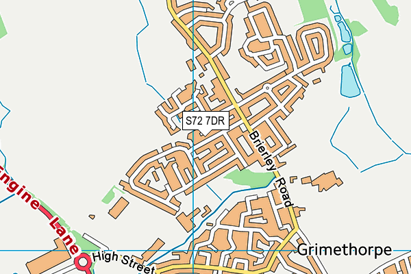 S72 7DR map - OS VectorMap District (Ordnance Survey)