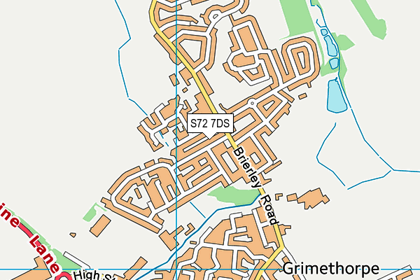 S72 7DS map - OS VectorMap District (Ordnance Survey)