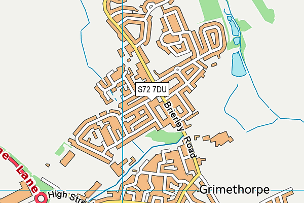S72 7DU map - OS VectorMap District (Ordnance Survey)