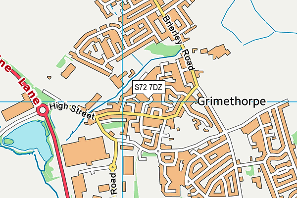 S72 7DZ map - OS VectorMap District (Ordnance Survey)