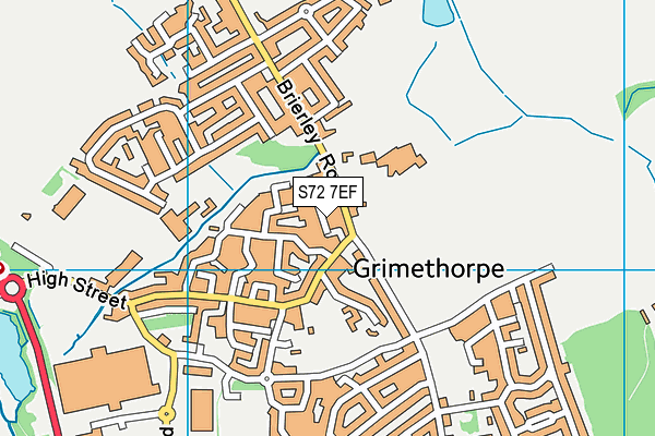 S72 7EF map - OS VectorMap District (Ordnance Survey)