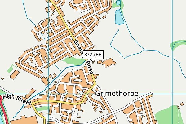 S72 7EH map - OS VectorMap District (Ordnance Survey)