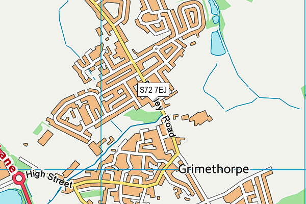 S72 7EJ map - OS VectorMap District (Ordnance Survey)