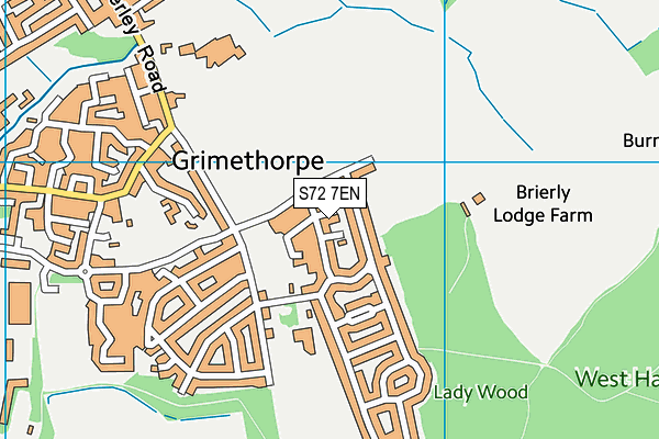 S72 7EN map - OS VectorMap District (Ordnance Survey)