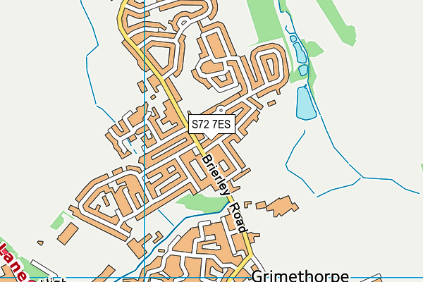 S72 7ES map - OS VectorMap District (Ordnance Survey)