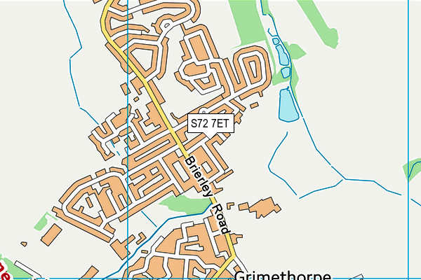 S72 7ET map - OS VectorMap District (Ordnance Survey)
