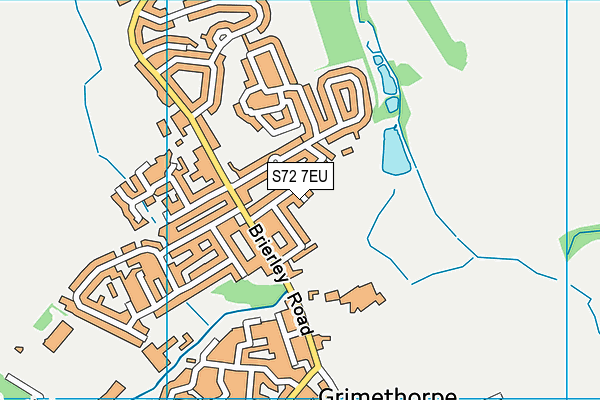 S72 7EU map - OS VectorMap District (Ordnance Survey)