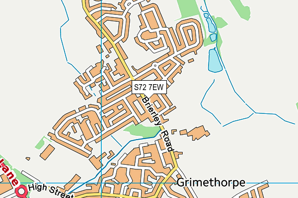 S72 7EW map - OS VectorMap District (Ordnance Survey)